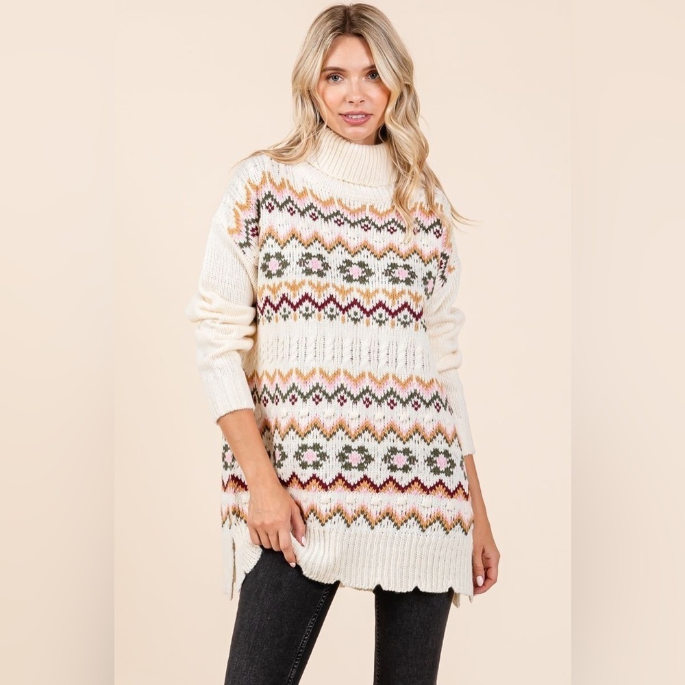 See And Be Seen Long And Cozy Turtleneck Sweater